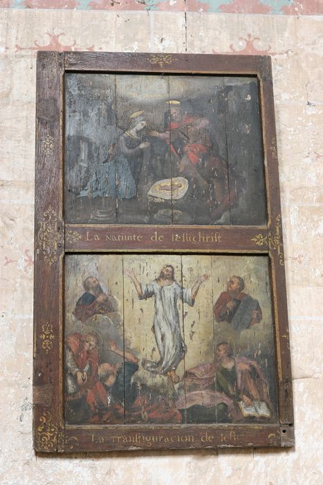 tableaux (panneaux de retable) : Nativité, Transfiguration