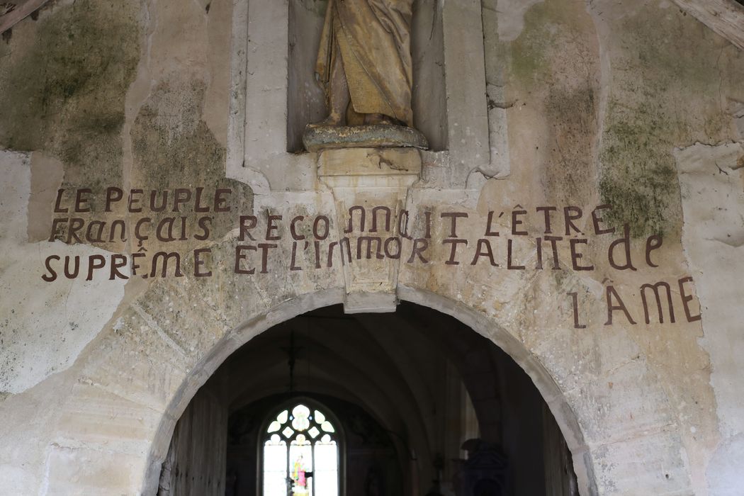 peinture monumentale (inscription) - © Ministère de la Culture (France), Conservation des antiquités et des objets d’art de l'Oise – Tous droits réservés