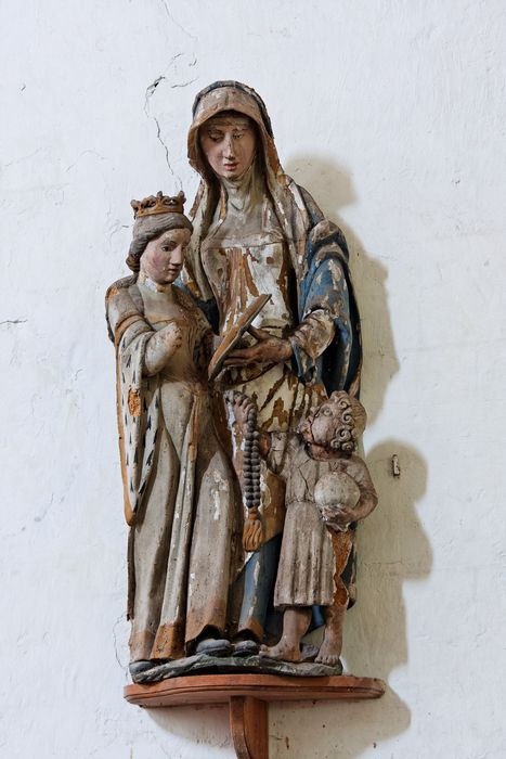 Groupe sculpté : Sainte Anne, la Vierge et l'Enfant Jésus