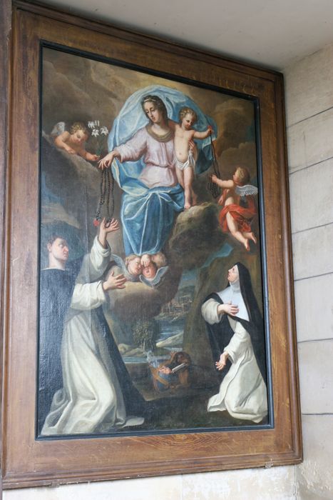 Tableau : Remise du Rosaire à saint Dominique