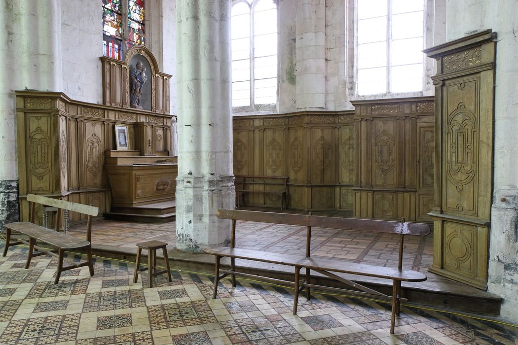 lambris de revêtement (boiseries des chapelles du transept)