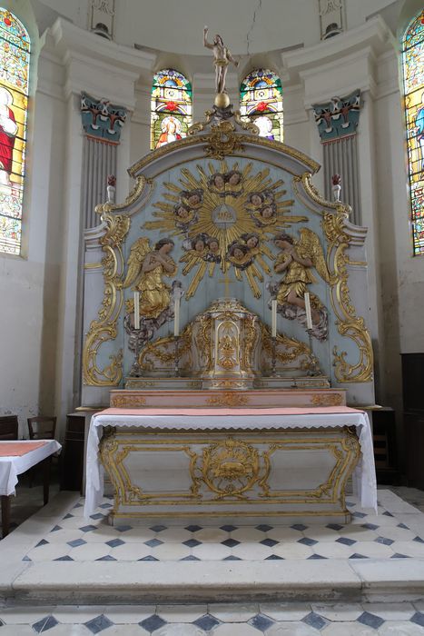 maître-autel, retable, tabernacle à ailerons