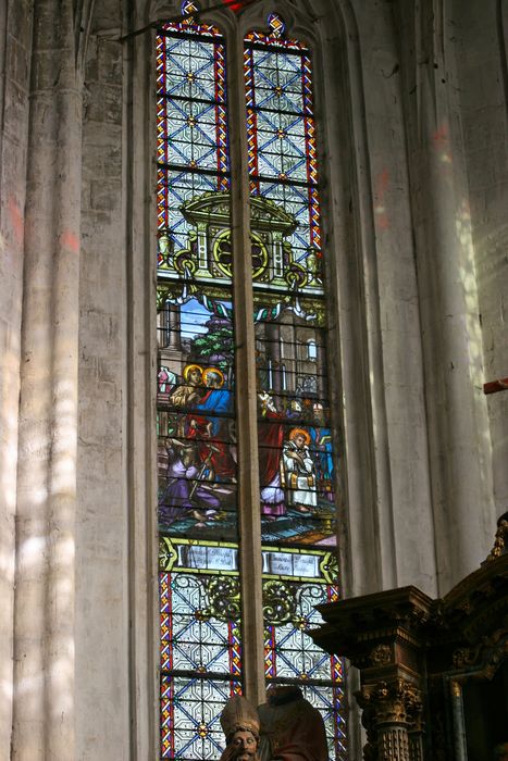 Verrière : Saint Denis converti par saint Paul et sacré évêque