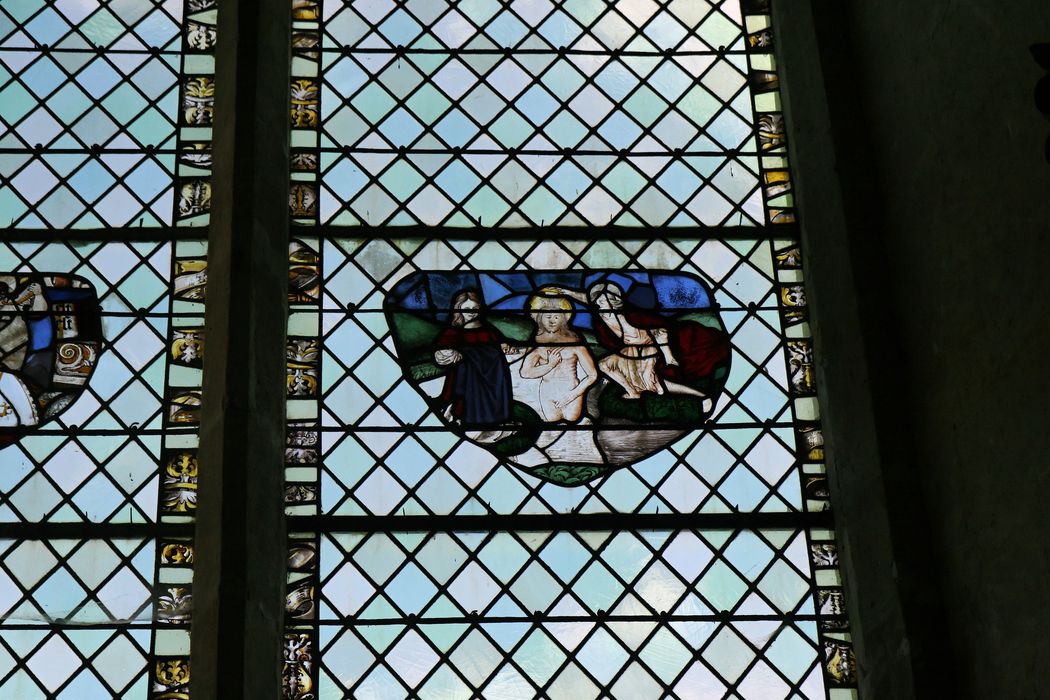 verrière (baie 0), détail : Baptême du Christ