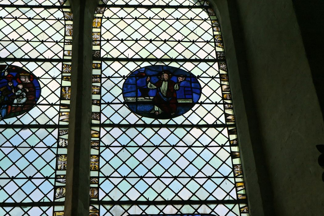 verrière (baie 0), détail : Christ bénissant