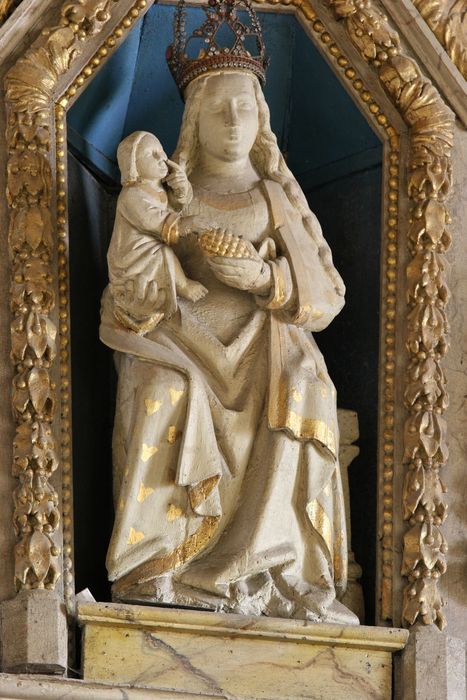statue (statuette) : Vierge à l'Enfant - © Ministère de la Culture (France), Conservation des antiquités et des objets d’art de l'Oise - Tous droits réservés