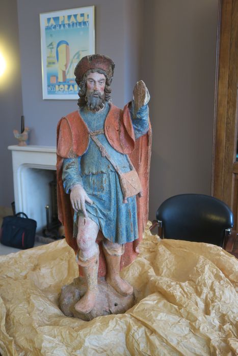 statue : Saint Roch - © Ministère de la Culture (France), Conservation des antiquités et des objets d’art de l'Oise - Tous droits réservés