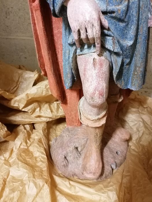 statue : Saint Roch, détail - © Ministère de la Culture (France), Conservation des antiquités et des objets d’art de l'Oise - Tous droits réservés
