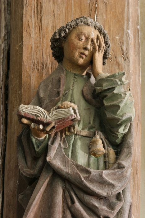 statue : Saint Jean, vue partielle