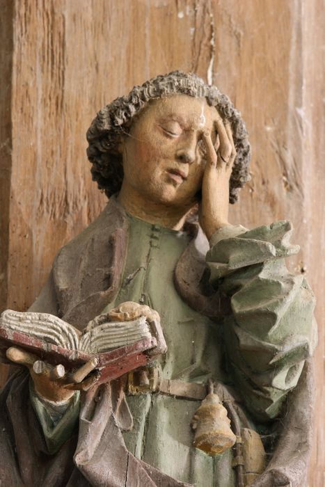 statue : Saint Jean, vue partielle