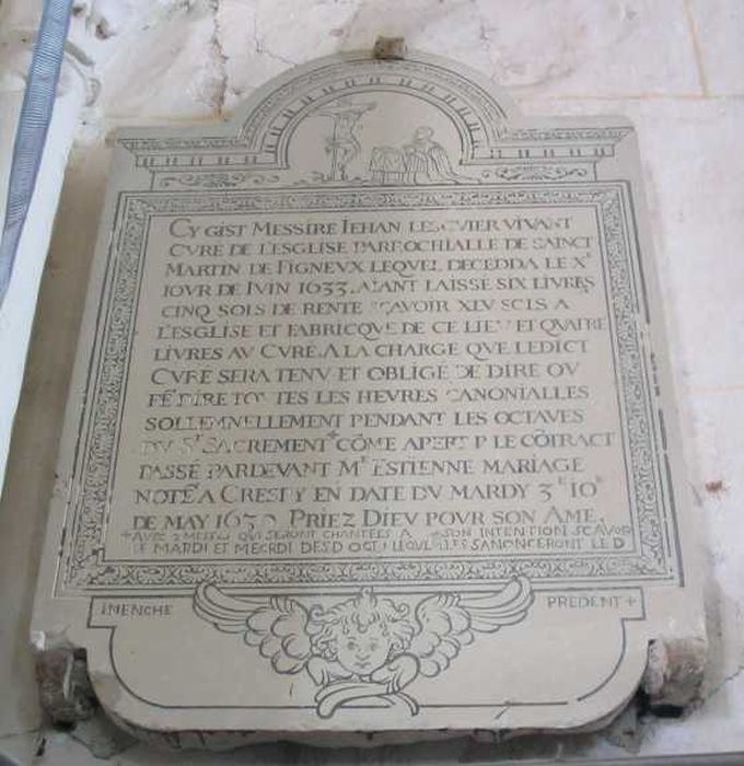 plaque commémorative de Jehan Lescuier