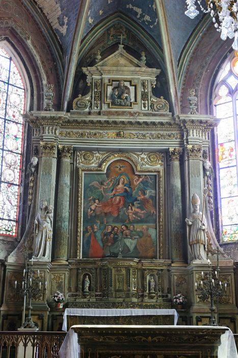 maître-autel, tabernacle, retable, tableau : Assomption de la Vierge (l’)