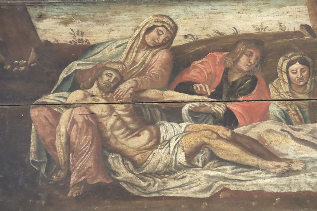 tableau : déploration du Christ, vue partielle