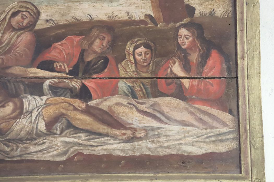 tableau : déploration du Christ, vue partielle