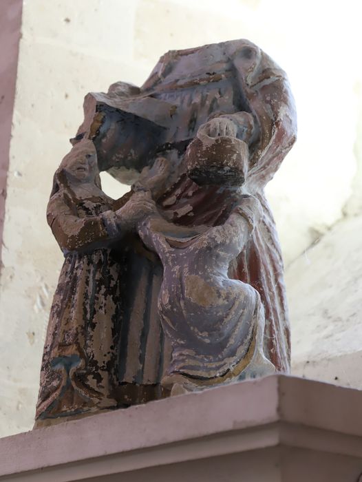 groupe sculpté : Education de la Vierge