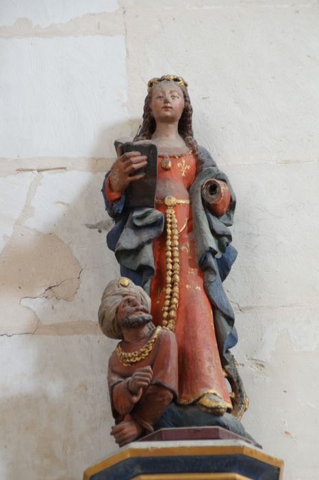 Deux statues (statuettes) : Sainte Catherine et sainte Geneviève