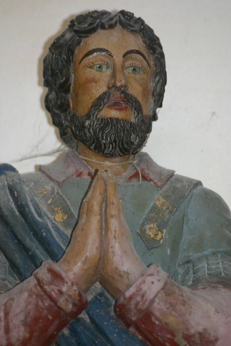 statue : Saint Hubert, vue partielle