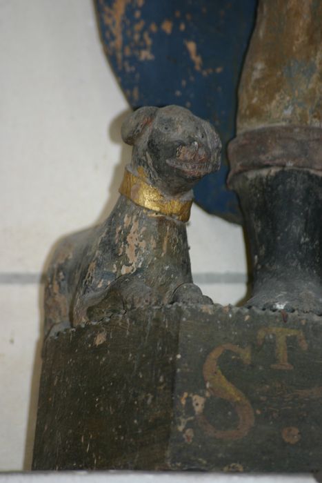 statue : Saint Hubert, détail