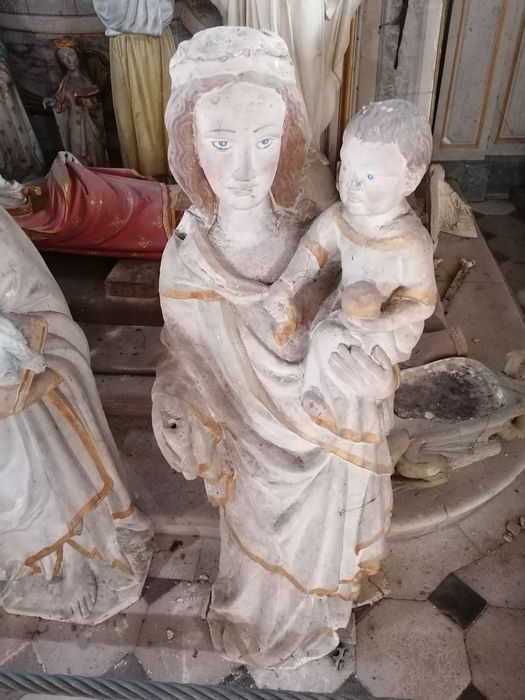 statue (petite nature) : Vierge à l'Enfant - © Ministère de la Culture (France), Conservation des antiquités et des objets d’art de l'Oise - Tous droits réservés