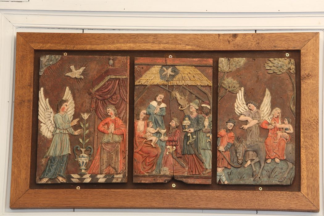 panneaux : Annonciation, Adoration des mages, Fuite en Egypte