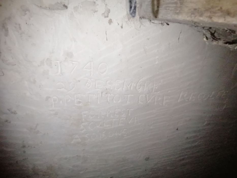 maître-autel, détail de l’inscription