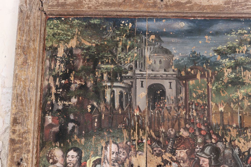 tableau (panneau de retable) : Marie-Madeleine et sujet indéterminé