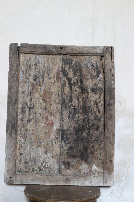 tableau (panneau de retable) : Marie-Madeleine et sujet indéterminé (revers)