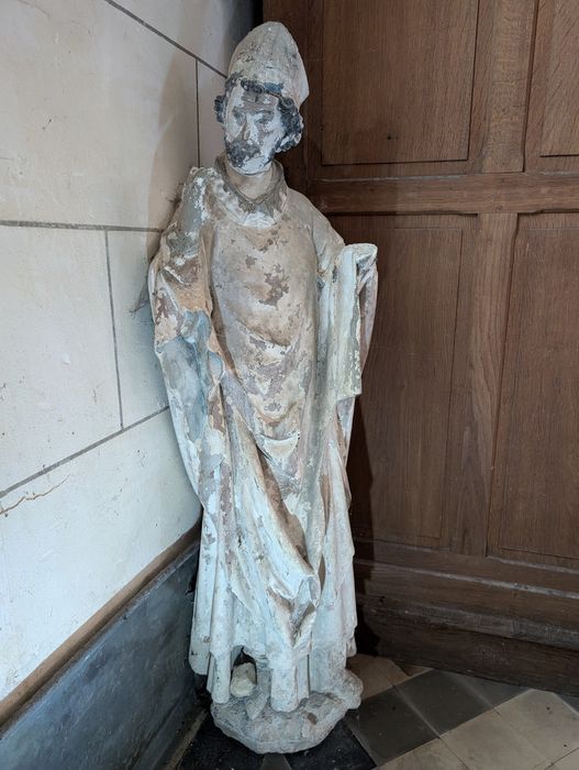 statue (petite nature) : Saint évêque