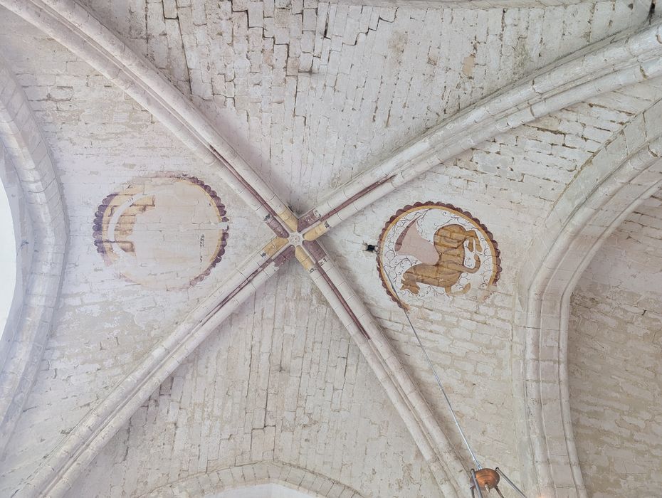 peinture monumentale : Aigle de saint Jean, Boeuf de saint Luc