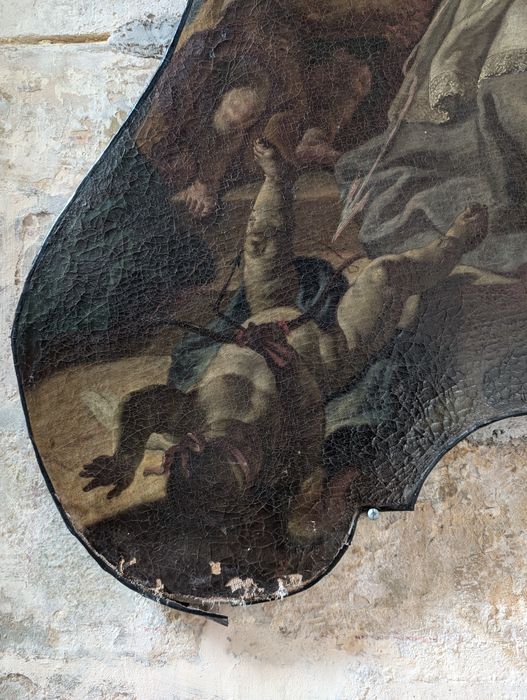 tableau : Saint Augustin foudroyant les hérétiques (?), détail