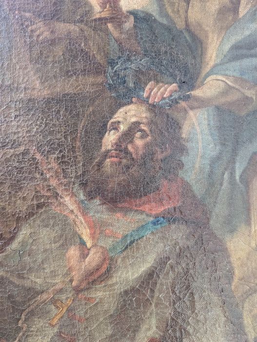 tableau : Saint Augustin foudroyant les hérétiques (?), détail