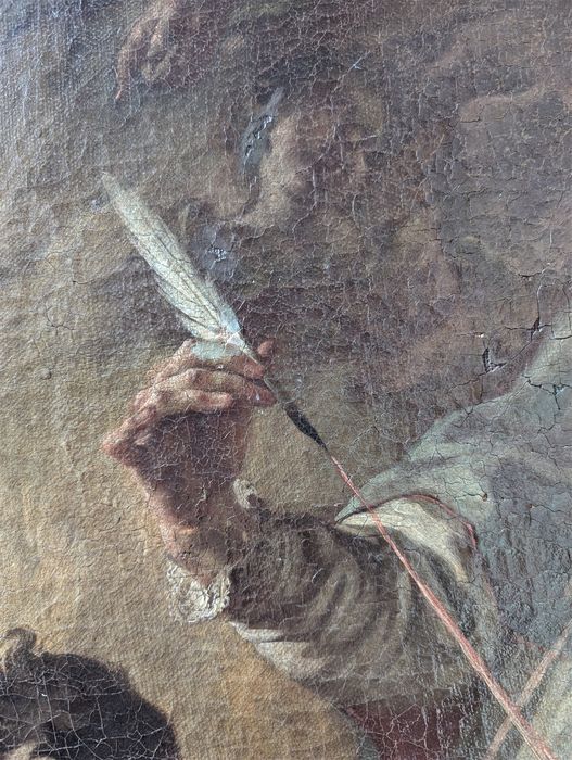 tableau : Saint Augustin foudroyant les hérétiques (?), détail
