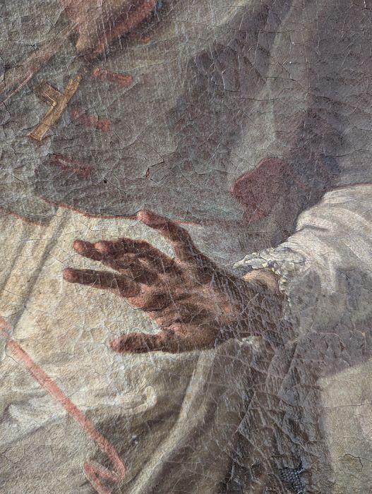 tableau : Saint Augustin foudroyant les hérétiques (?), détail