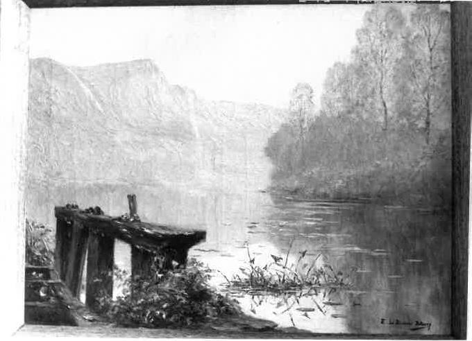 tableau : Lac dans la montagne - © Ministère de la Culture (France), Conservation des antiquités et des objets d’art du Pas-de-Calais, tous droits réservés