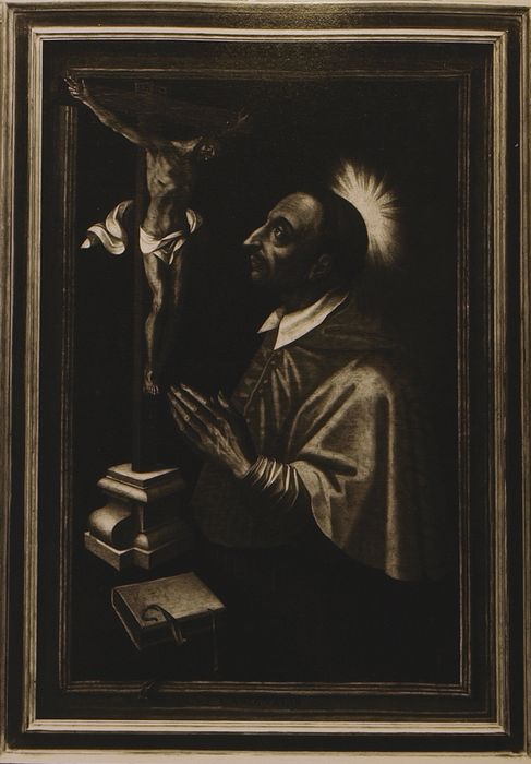 tableau, cadre : saint Charles Borromée en prière - © Ministère de la Culture (France), Conservation des antiquités et des objets d’art du Pas-de-Calais – Tous droits réservés 