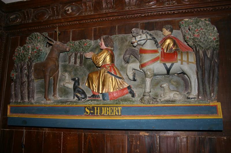 haut-relief : conversion de saint Hubert (la), vue générale - © Ministère de la Culture (France), Conservation des antiquités et objets d'art du Puy-de-Dôme – Tous droits réservés