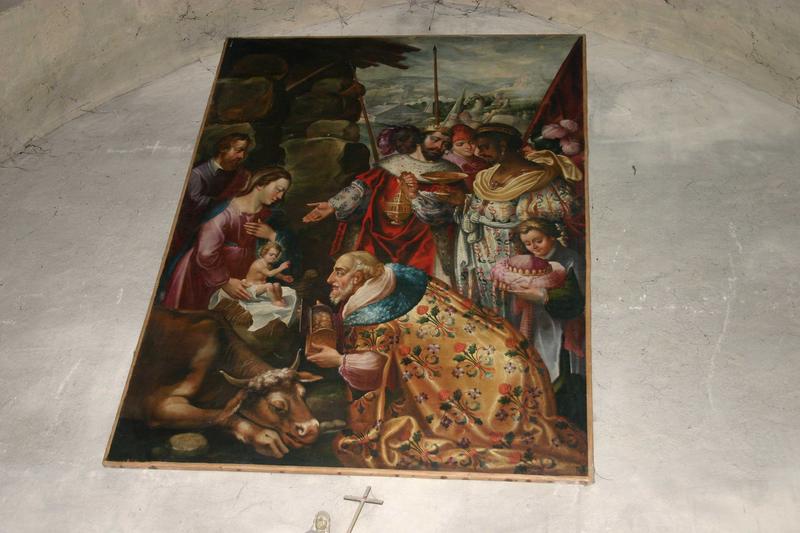 tableau : l'adoration des bergers - © Ministère de la Culture (France), Conservation des antiquités et objets d'art du Puy-de-Dôme – Tous droits réservés