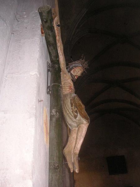 statue (crucifix) : Christ en croix : vue générale de profil