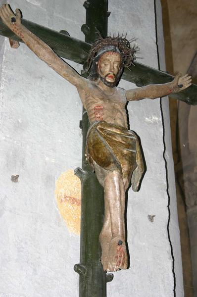 statue (crucifix) : Christ en croix : vue générale - © Ministère de la Culture (France), Conservation des antiquités et objets d'art du Puy-de-Dôme – Tous droits réservés