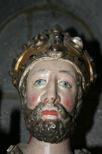 statue : saint Blaise, détail