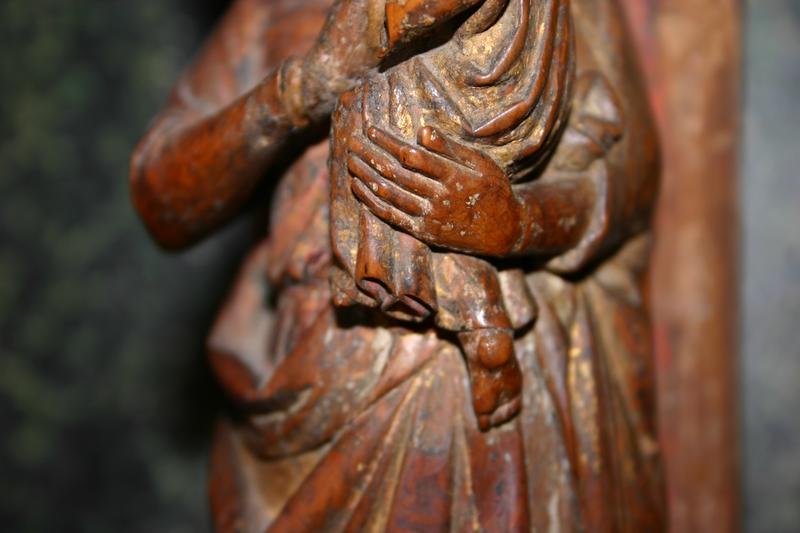statue (statuette) : Vierge à l'Enfant dite Notre-Dame-de-Grâce, détail