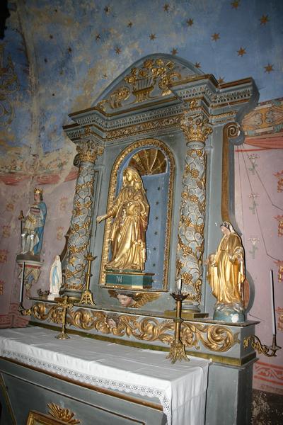 retable, statue : Vierge à l'Enfant (chapelle du croisillon nord), vue générale