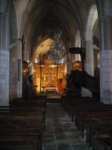 autel, gradins d'autel, tabernacle, 2 statues : anges (maître-autel), vue générale