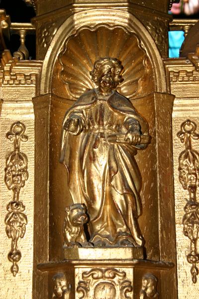 tabernacle, détail, statuette : saint Marc