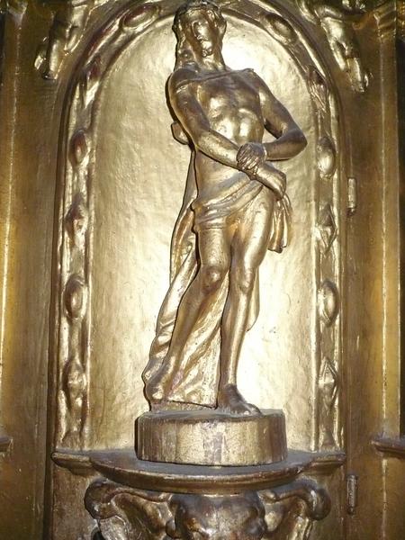 tabernacle, détail, statuette : le Christ aux liens