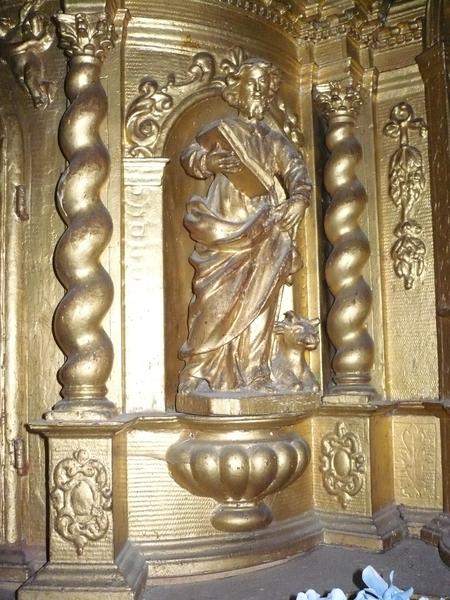tabernacle, détail, statuette : saint Luc