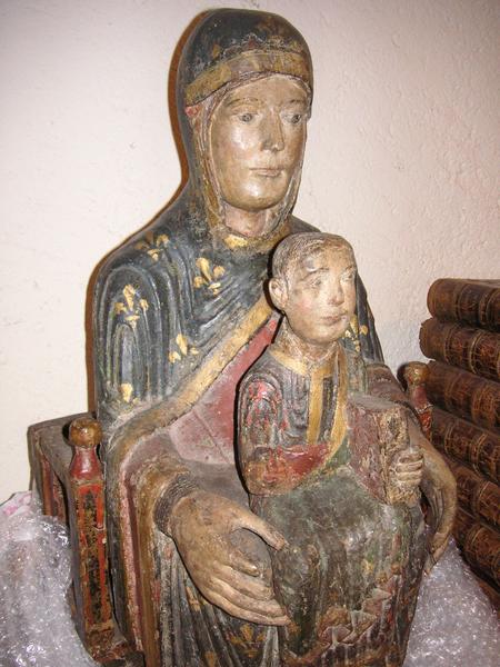 statue : Vierge en majesté dite Notre-Dame-du-Mont-Cornadore, vue partielle