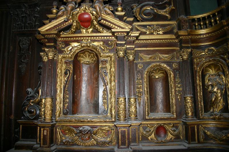 autel, retable, statues (maître-autel), vue partielle