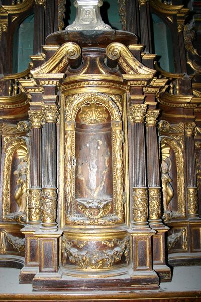 autel, retable, statues (maître-autel), vue partielle