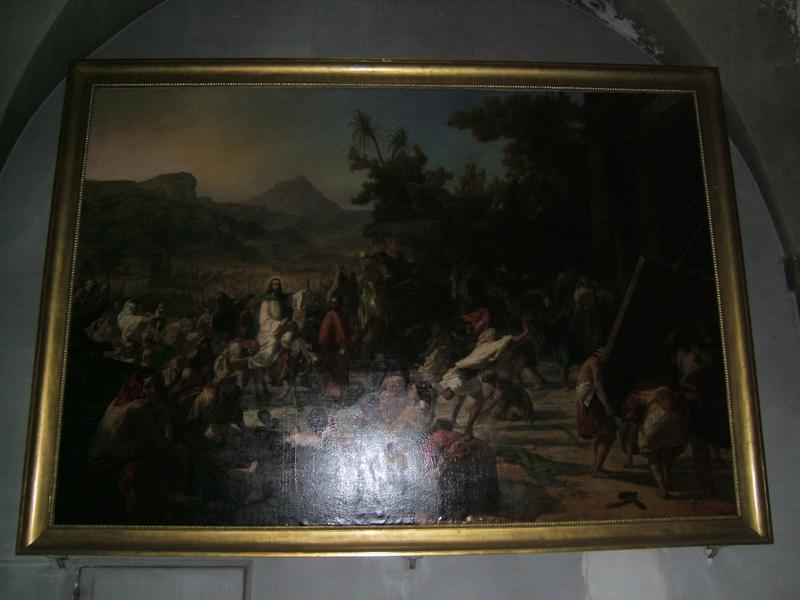 tableau : entrée du Christ à Jérusalem (l'), vue générale